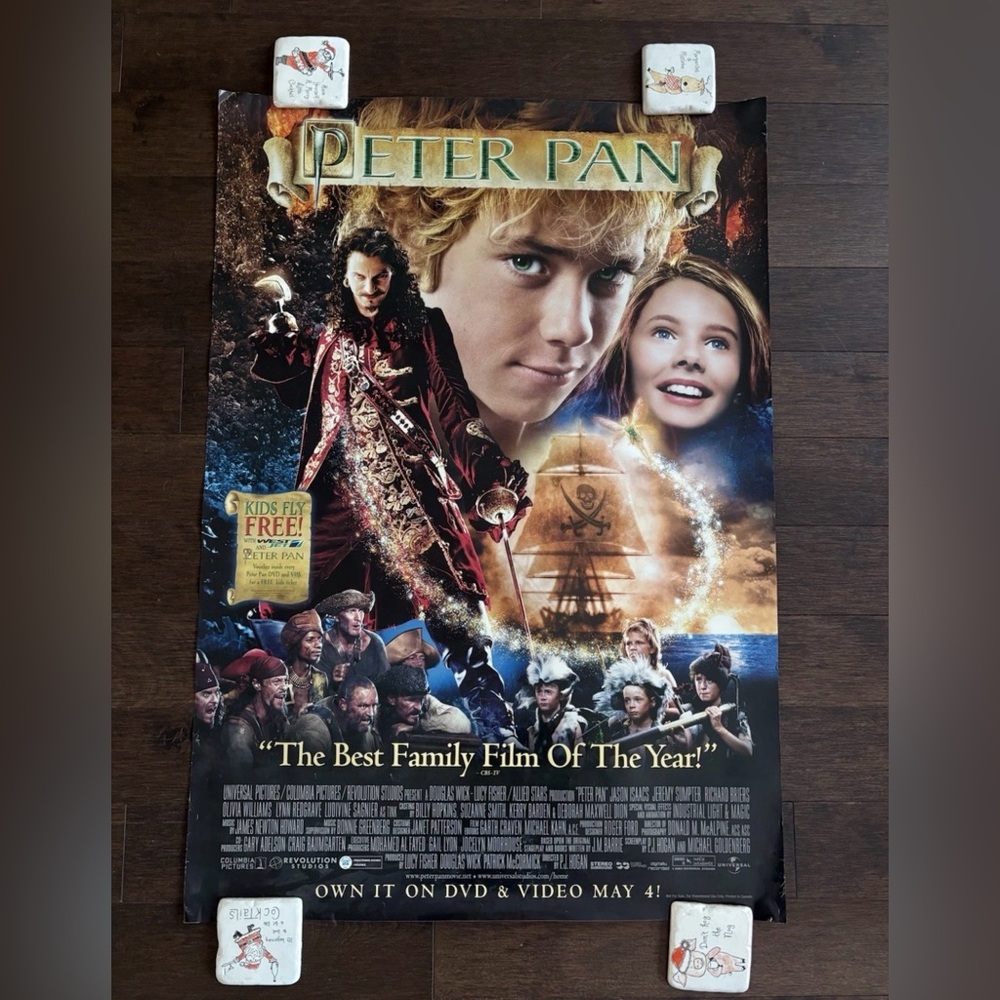PETER PAN 27x39 Original Movie Poster One Sheet 2003 DVD Video Store Poster Rare